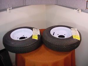 Hi-run tire and wheel assembly 4.80-8 4 ply load range b pair
