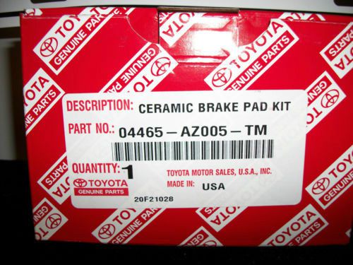 Oem toyota value brake pad kit  part # 04465-az005-tm