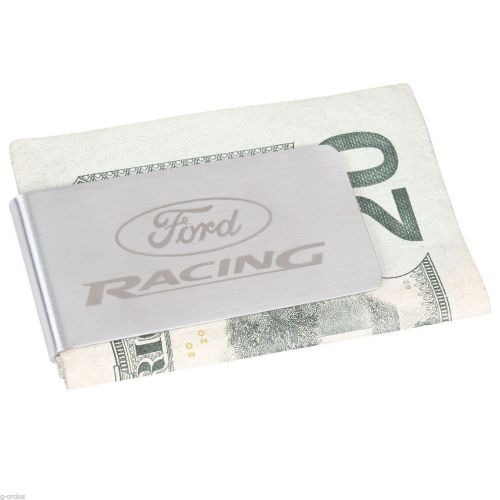 New licensed engraved zippo ford racing 2 inch long money clip! nascar or nhra!