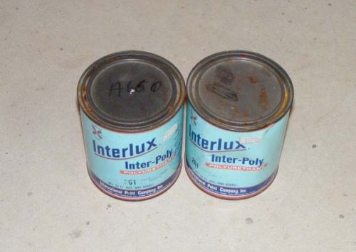 A660 2 cans interlux inter-poly polyurethane 261 emerald green enamel nos