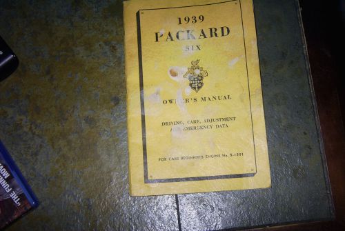 1939 packard six owners manual