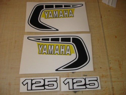 1981 yamaha yz 125 gas tank and side panel decals ahrma