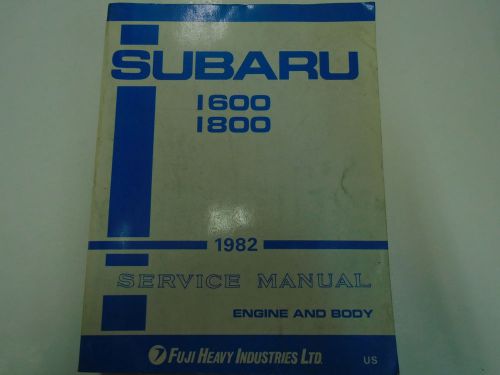 1982 subaru 1600 1800 service repair shop engine body manual factory oem book