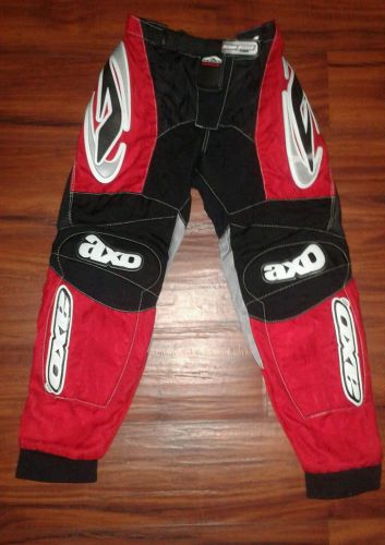 Axo  bmx red /black motorcross dirt bike racing pants youth size 24