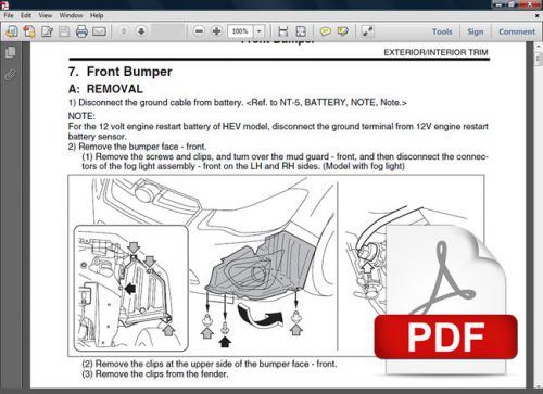 Subaru xv crosstrek 2013 2014 factory service repair workshop electrical manual