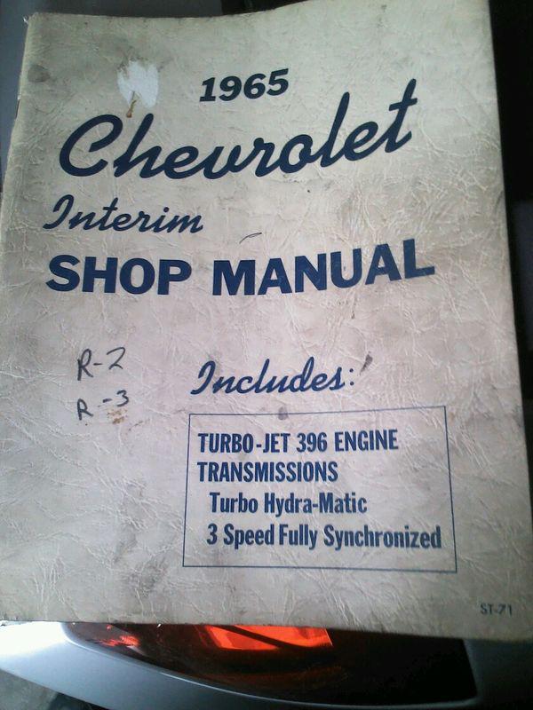 1965 chevrolet 396 engine 400 turbo hydramatic transmission shop manual service
