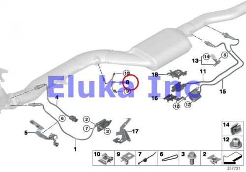 Bmw genuine fuel injection exhaust temperature sensor f15