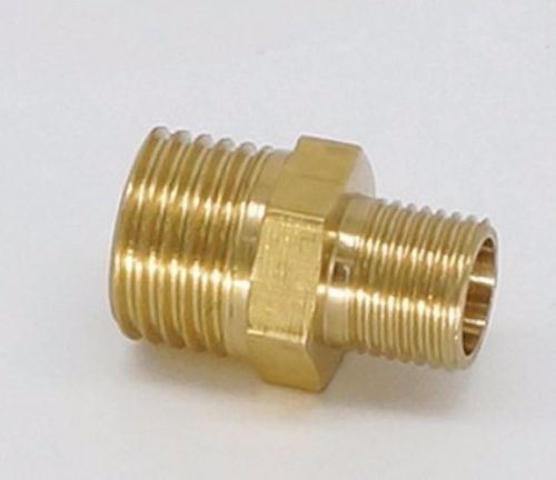 Reducer 1/8&#034; npt male to 10-32 unf male brass pipe adapter straight l-6t