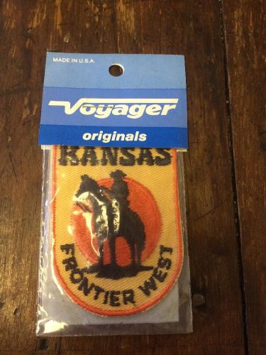 Vintage voyager originals patch emblem made in usa kansas frontier west nip