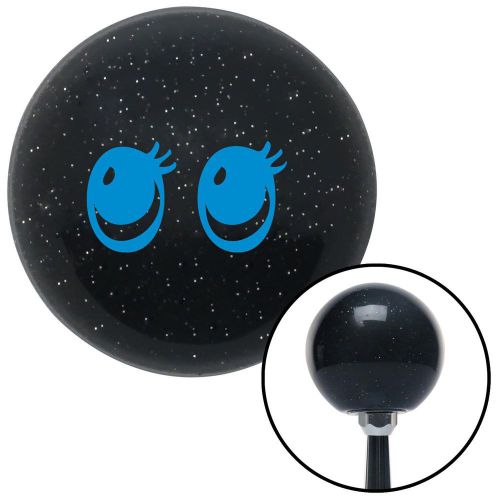 Blue cute eyes black metal flake shift knob with m16 x 1.5 insertknob
