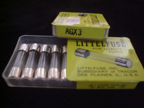 Vintage nos littelfuse agx 3 fuse american automotive truck lot of 10 fuses