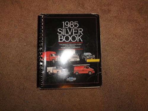 1985 chevrolet trucks dealer silver book