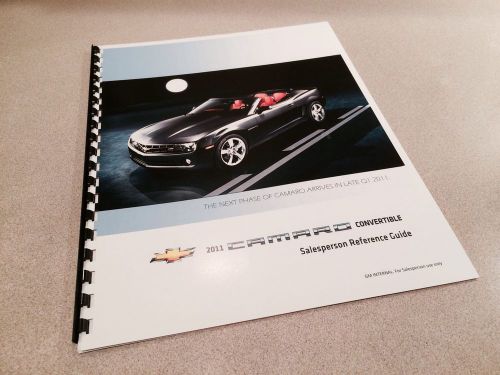 2011 2012  camaro convertible ss dealer guide rs lt ls3 chevy  collectible gm