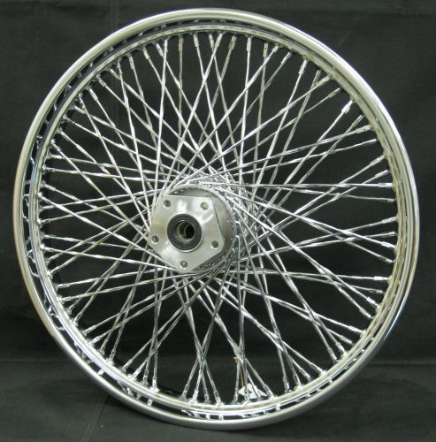 Chrome ultima 80 twisted spoke front 21 x 2.15&#034; wheel for harley fxdwg 1984-1999