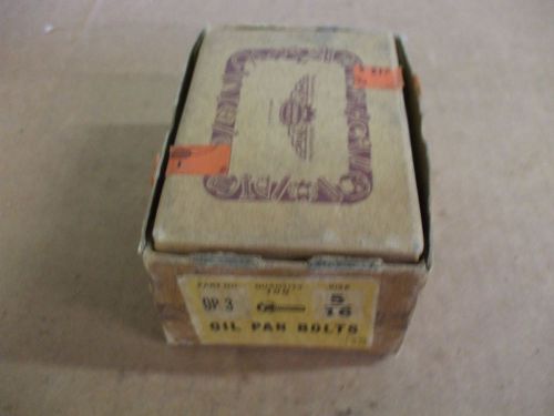 Nos vintage oil pan bolts op 3 (dorman) 5/16&#034;-box of approx 90 pcs.