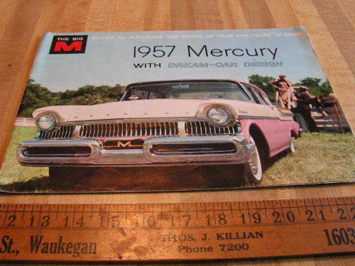 1957 mercury montclair / monterey / station wagon original folder / brochure /57