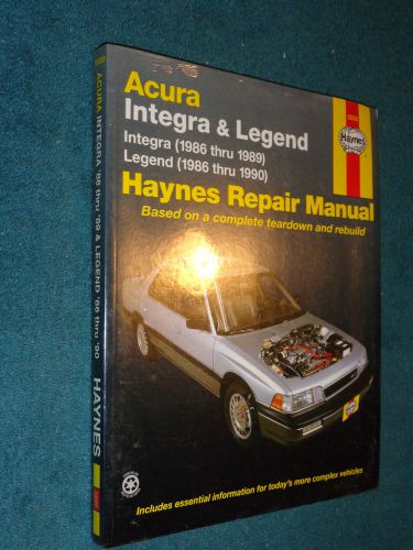 1986-1990 acura / integra / legend shop manual 91 90 + new un-used hayne&#039;s book