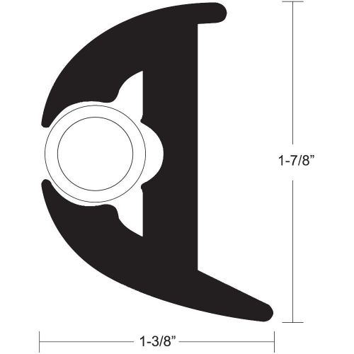Taco flex vinyl rub rail black/white insert 50&#039; mfg# v11-3426bwk50-2