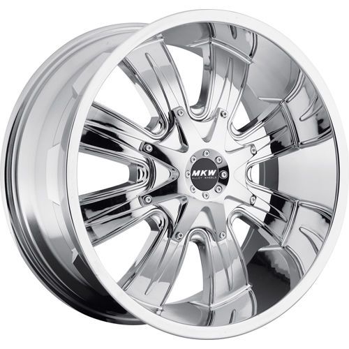 17x9 chrome mkw offroad m82 5x4.5 &amp; 5x5 -10 rims open country at ii