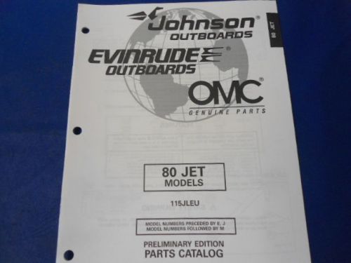 1996 evinrude johnson parts catalog , 80 jet, 115jleu models
