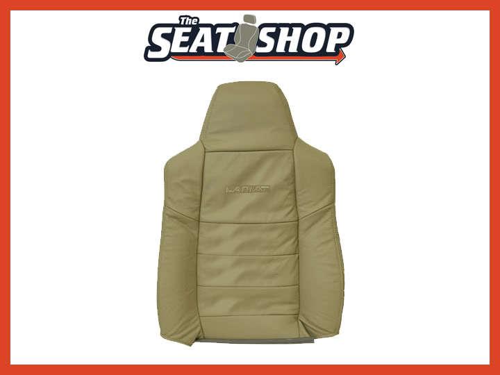 04 05 06 ford f250/350 med pebble leather seat cover lh top w/ lariat logo