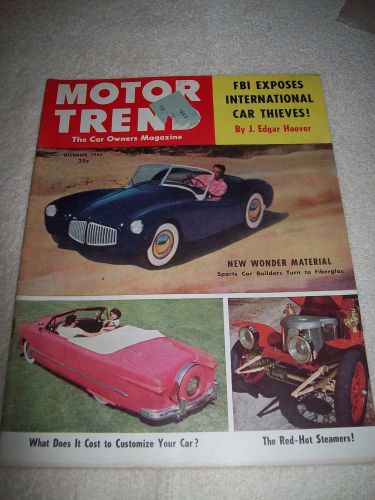 Motor trend, dec. 1952 , glasspar ,laccer,skorpion,darrin,