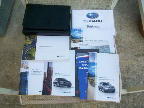 2011 subaru legacy / outback owners manual kit with cover