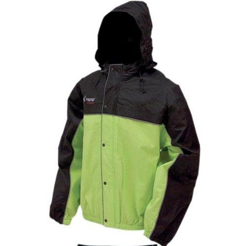 Frogg toggs road toad rain jacket - 2x-large/black/hi-viz green
