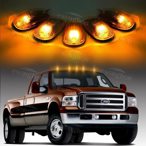 Clear 5pcs amber led roof running marker 264146cl lights car truck suv pickup