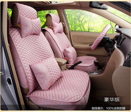 ** 20 piece baby pink linen car seat covers **