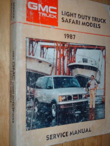 1987 gmc safari van shop manual / service book orig!