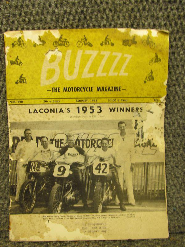 The buzz the motorcycle magazine laconias 1953 winners no.8 38 page