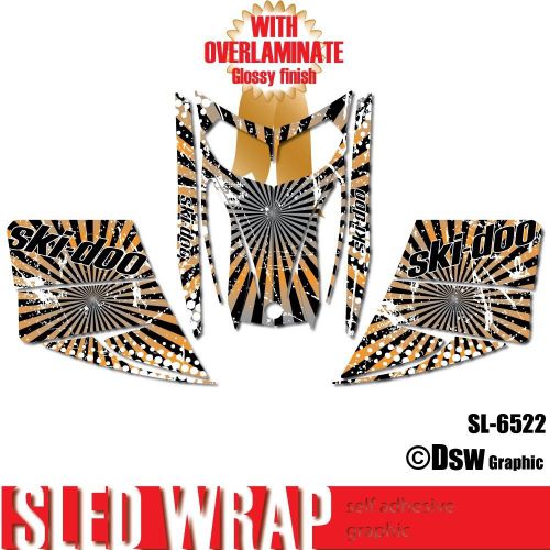Sled wrap decal sticker graphics kit for ski-doo rev mxz snowmobile 03-07 sl6522