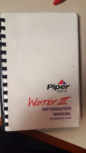 Piper warrior iii information manual