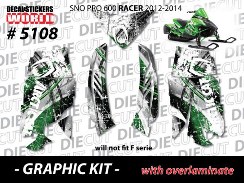 Sled graphic sticker decal wrap kit arctic sno pro 600 racer  2012-2014 5108