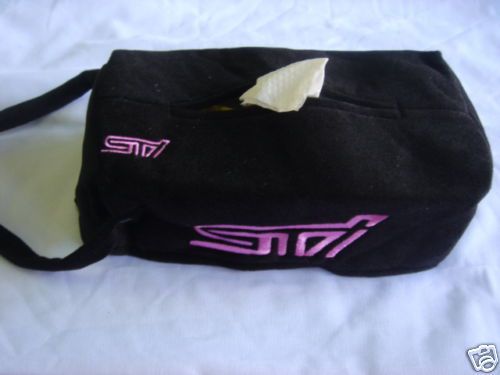 Subaru tissue box cover holder case sti black