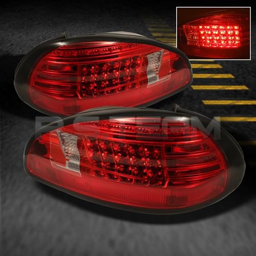 97-03 pontiac grand prix red/clear full led tail lights rear brake lamps