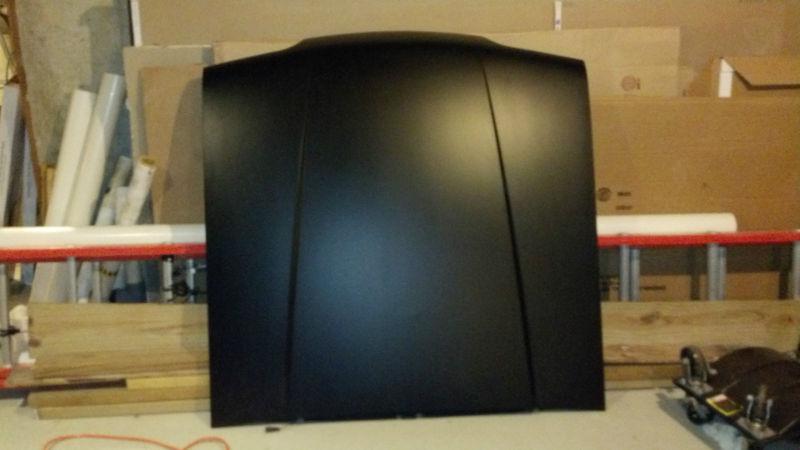 79 - 93 mustang oem hood  primered black and ready to paint!