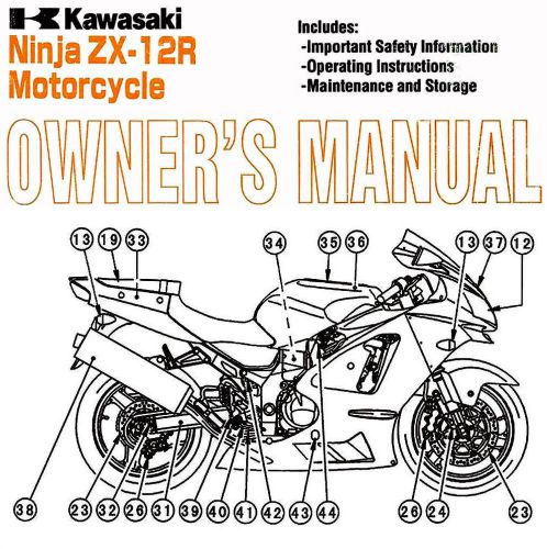 2002 kawasaki ninja zx-12r motorcycle owners manual-ninja zx 12 r-zx1200b1-zx12r