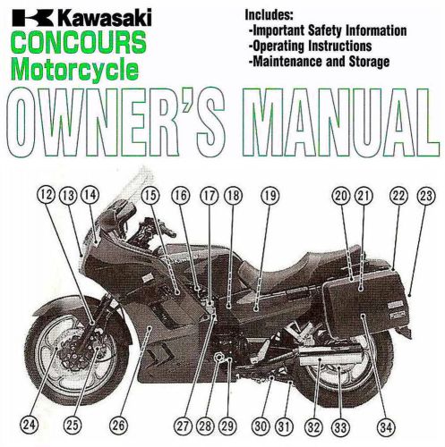 2001 kawasaki concours motorcycle owners manual -concours zg1000a16-kawasaki