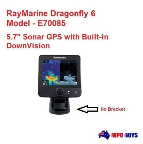 Raymarine dragonfly 6 fishfinder sonar gps 6&#034; e70085 w/downvision unit only