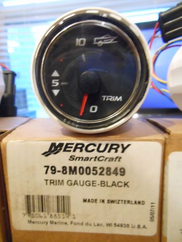 Mercury smartcraft 2&#034; trim gauge 79-8m0052849 black marine