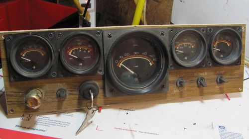 Mercruiser instrument gauge cluster dash panel volts, oil,tachometer, temp, fuel