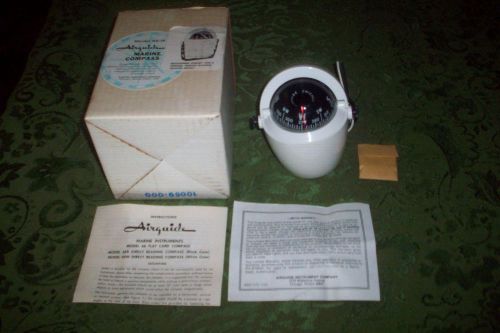 Vintage airguide marine compass weatherproof cycolac case &amp; sunshade model 66