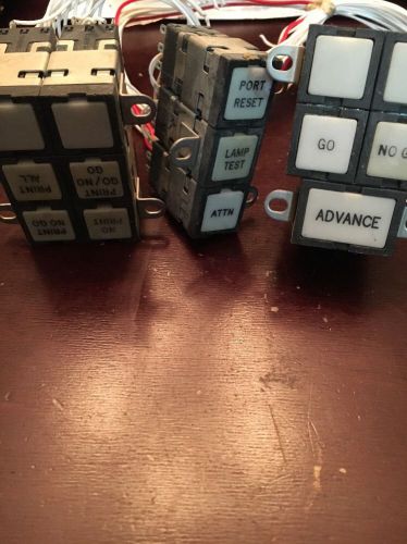 Vintage micro switch push buttons aircraft / aerospace