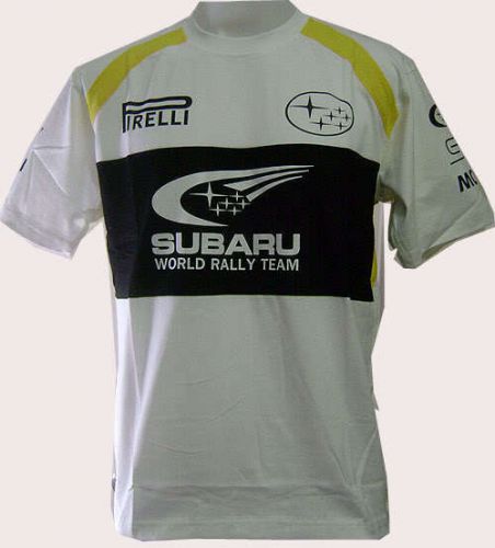 New subaru sport racing team motorcycle rac biker mens white short t-shirt sz l