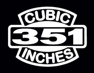 2 v8 351 cubic inches engine decal set 351 ci emblem stickers