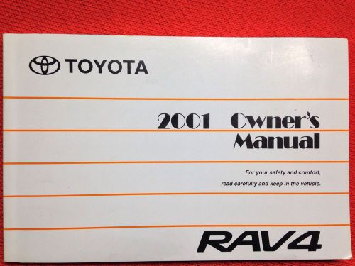 2001 toyota rav4 rav 4 owners manual free shipping