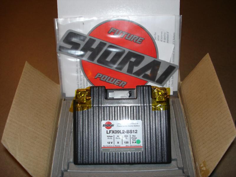 Shorai lfx09l2-bs12 lithium battery