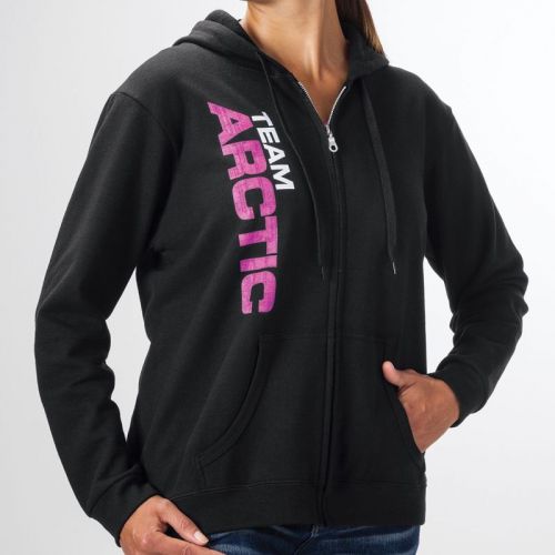 Arctic cat women&#039;s team race cotton polyester blend hoodie - black - 5269-95_